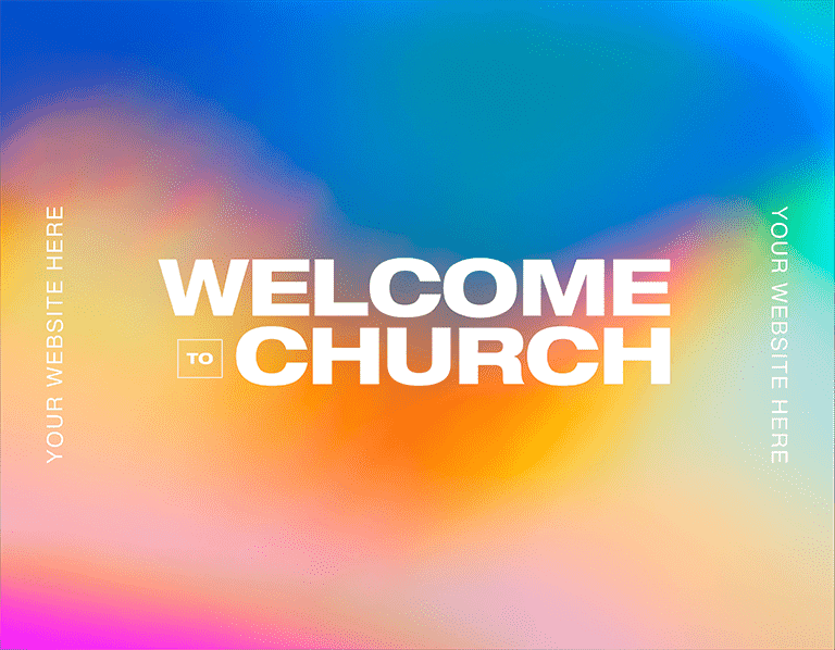 Colorful Gradients Welcome To Church