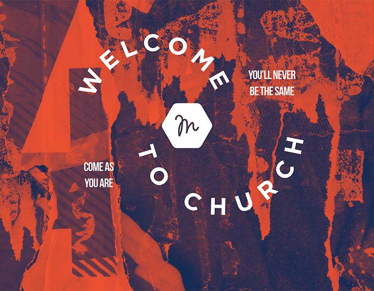 Orange Glitch Welcome To Church